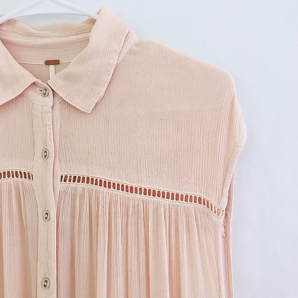 FREE PEOPLE Pretty Cozy Maxi Ecru Dress - Picture 9 of 16